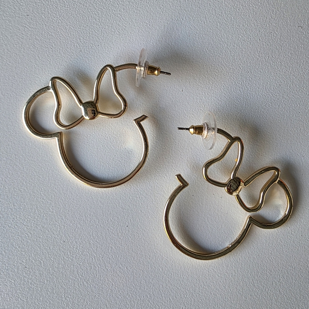 BaubleBar Gold Bow Hoop Earrings